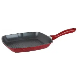 Грил тиган OV54316A28, 28 см, Мраморно покритие, Индукция, Червен, (22419)