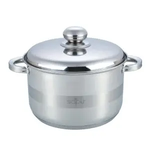 Тенджера с капак SAPIR SP 1210 LI20S, 20 см, 3.65 литра, Инокс