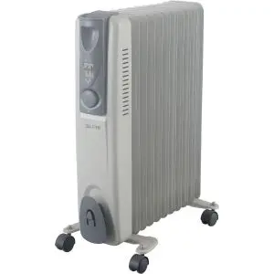 Маслен радиатор Elite EOH-11250, 2500W, 3 степени, Термостат, 11 ребра, Бял, (99EOH11250)