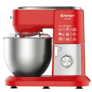 Планетарен миксер Eltron EL-7778, 1900W, 10 скорости, 6 литра, Червен/инокс, (9999EL7778)