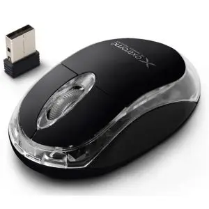 Мишка Extreme Harrier XM105K, 2.4 GHz, 1000 DPI, Оптична, USB, Черен, (9999XM105K)