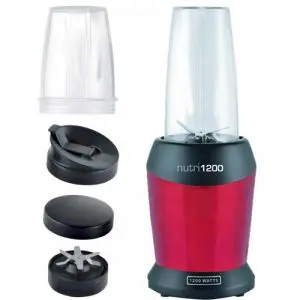 Нутри блендер HomeVero HV-15721-R, 1200W, 6 ножа, Купа 1l, Без BPA, Червен, (17939)