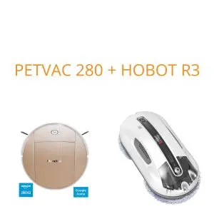 Робот прахосмукачка с моп PETVAC 280 + робот за прозорци Hobot R3, (17047)
