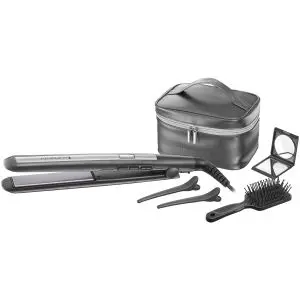 Комплект за изправяне на коса Remington PRO-Ceramic Titanium S5506GP, Керамично покритие, LCD екран,150-230C, Boost, Черен, (10731)