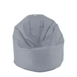 Пуф, за деца, 210л., Relaxo - Panama Grey, Водоустойчив, Перящ се калъф, Пълнеж от Полистиролни перли