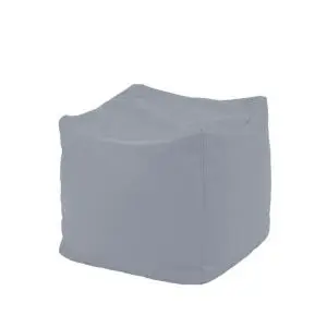 Пуф, 100л., Табуретка Куб XL - Panama Grey, Перящ се калъф, Водоустойчив, Пълнеж от Полистиролни перли, Тъмно сив