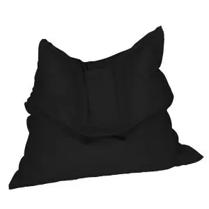 Пуф, Голяма възглавница, 350л., Magic Pillow - Teteron Black, Перящ се калъф, За открито, Пълнеж от Полистиролни перли
