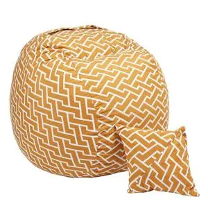 Комплект Барбарон и декоративна възглавница, 450л. Matusalem, Zippity Orange, Перящ се калъф, Подходящ за деца, Пълнеж с микс от мемори пяна и дунапрен, Гама Premium, (PUF-M-MP-PT-ZIO)