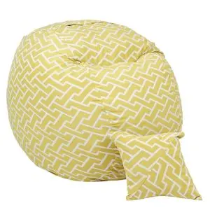 Комплект Барбарон и декоративна възглавница, 450л. Matusalem, Zippity Yellow, Перящ се калъф, Подходящ за деца, Пълнеж с микс от мемори пяна и дунапрен, Гама Premium, (PUF-M-MP-PT-ZIY)