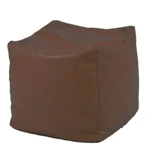 Пуф, 80л., Табуретка Куб - Chocolate, PU кожа, Пълнеж от Полистиролни перли, 8082