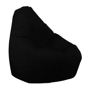 Пуф, круша, 220л., Nirvana Hobbit - Panama Black, водоустойчив, Перящ се калъф, Пълнеж от Полистиролни перли