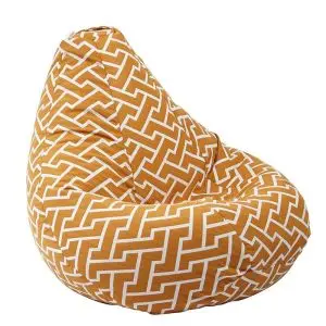 Пуф круша 220л. Nirvana Hobbit, Zippity Orange, Перящ се калъф, Пълнеж от полистиролни перли, Гама Premium, (PUF-G-NH-PT-ZIO)