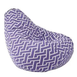 Пуф круша 220л. Nirvana Hobbit, Zippity Purple, Перящ се калъф, Пълнеж от полистиролни перли, Гама Premium, (PUF-G-NH-PT-ZIP)