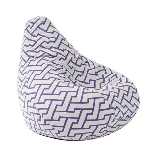 Пуф круша за деца 4-14 г., 160л. Nirvana Light, Zappity Purple, Перящ се калъф, Пълнеж от Полистиролни перли, Гама Premium, (PUF-G-NL-PT-ZAP)