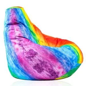 Пуф, круша за деца 4-14 г.,160л. Nirvana Light, Rainbow Watercolour, Водоустойчив, Перящ се калъф, Пълнеж от Полистиролни перли, принт, 8348