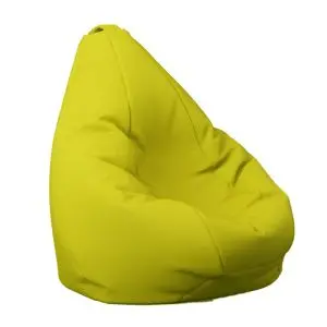 Пуф Pufrelax, тип круша за деца от 2-10 години, Nirvana Light - Panama olive, Подходящ за използване на открито, Водоустойчив, Перящ се калъф, Пълнеж от Полистиролни перли