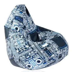 Калъф за пуф круша, 160л., Nirvana Light - Motherboard, (Не съдържа пълнеж), водоустойчив, принт, 8812