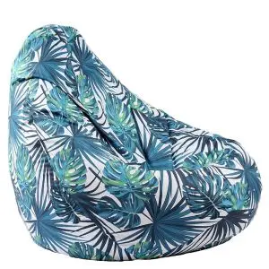 Калъф за пуф круша, 220л., Nirvana Hobbit - Tropical Leaves, (Не съдържа пълнеж), водоустойчив, принт, 8751