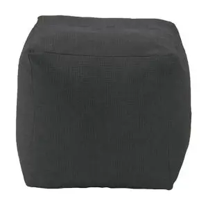 Пуф, Табуретка Куб - Eerie Black, Перящ се калъф, 80л., (1711)