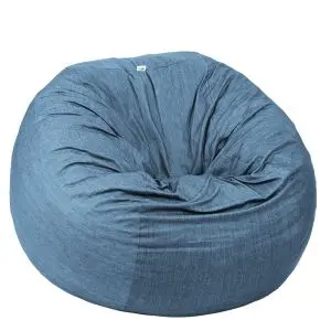 Пуф, Барбарон, 600л., King Size - Denim, Перящ се калъф, Трансформира се в легло, Пълнеж с микс от мемори пяна и дунапрен, Гама Premium