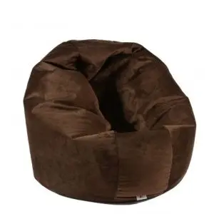 Пуф 330л., Relaxo XL - Brown Velvet, Перящ се калъф, Пълнеж от Полистиролни перли, Гама Diamond