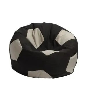 Пуф, топка 400л. Telstar XL - Black & Cream, За открито, Пълнеж от Полистиролни перли, (13191)