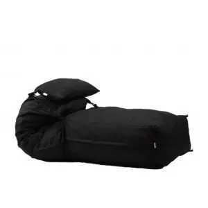Комплект, пуф легло и декоративна възглавница, 500л. Yoga XL - Eerie Black, Перящ се калъф, Пълнеж с микс от мемори пяна и дунапрен, Гама Premium