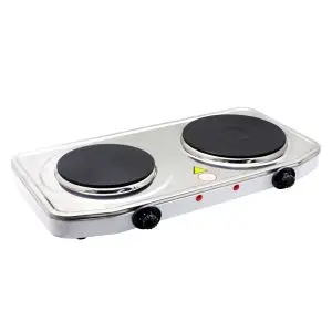 Електрически котлон двоен SAPIR SP 1445 ODS, 2500 W, Регулируем термостат, Бял/Сребрист