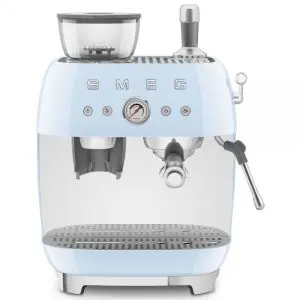 Кафемашина с интегрирана кафемелачка SMEG EGF03PBEU, 50s Style, еспресо, 15 бара, 1650W, (19989)