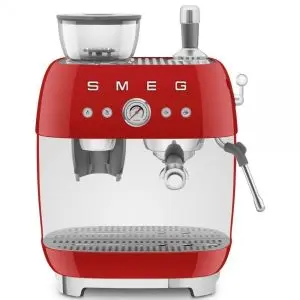 Кафемашина с интегрирана кафемелачка SMEG EGF03RDEU, 50s Style, еспресо, 15 бара, 1650W, (19988)
