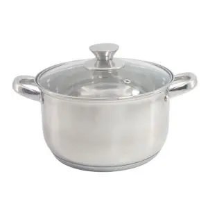 Тенджера с капак Rosberg R51210L22, 22 см, 4.5 л, Индукция, Инокс, (11267)