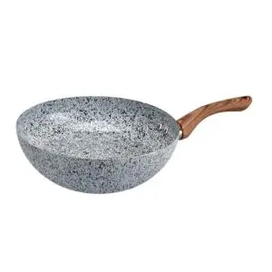 Уок тиган Oliver Voltz Siena OV51320J26H, 26 см, Мраморно покритие, Индукция, Сив, (21283)