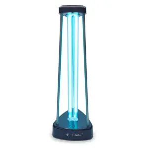 Бактерицидна антивирусна лампа V-TAC 11203 , UV + Озон, 38W, 60 кв.м, Таймер, Черен