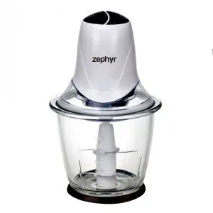 Чопър със стъклена купа ZEPHYR ZP 1111 IG, 300W, 1.5 литра, 2 скорости, 4 остриета, Бял